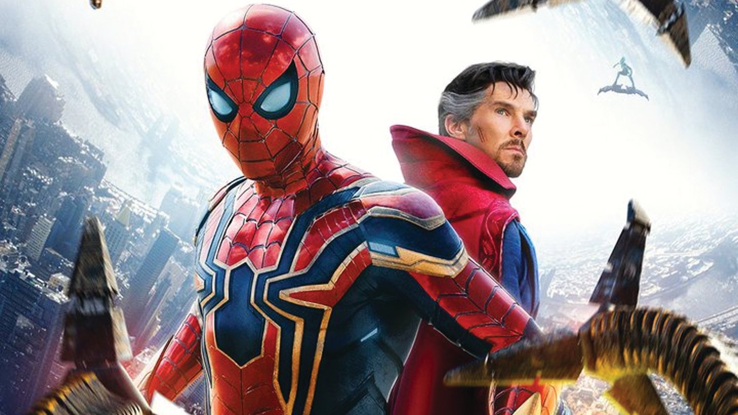 Tom Holland and Benedict Cumberbatch in Spider-Man: No Way Home.